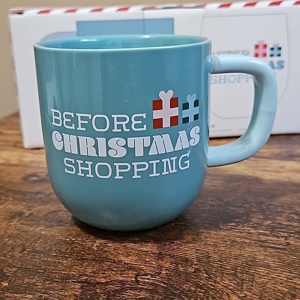 Indigo Christmas First and Last Call Set of Coffee Mug and Stemless Wine Glass - Picture 5 of 11